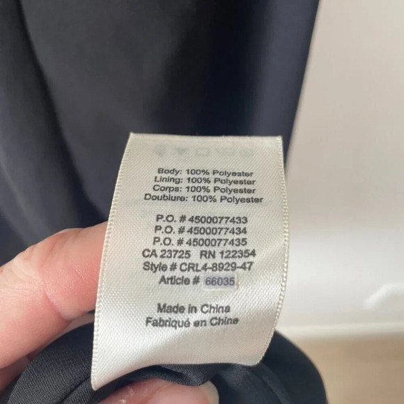 Aritzia Wilfred Aubagne Wrap Tie Front Midi Longsleeve Dress NWT Black Size 6 - Picture 8 of 8